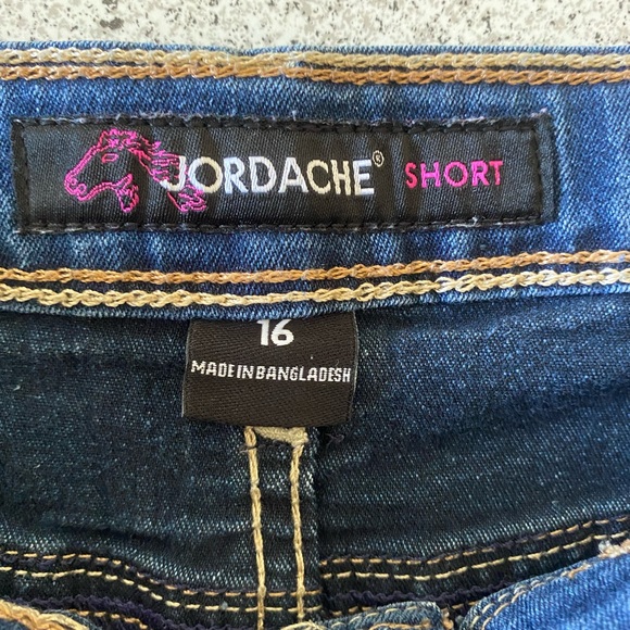 2 pair shorts Wonder Nation denim polkadots, sz 12 1/2+ & Jordache sz. 16 girls - Picture 5 of 6